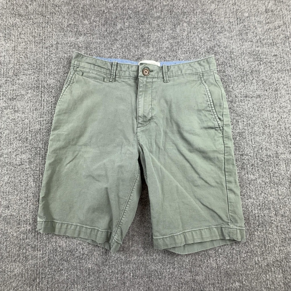 Original Penguin Shorts Mens 29 Green Chino 9 Inseam Stretch Flat Front Casual